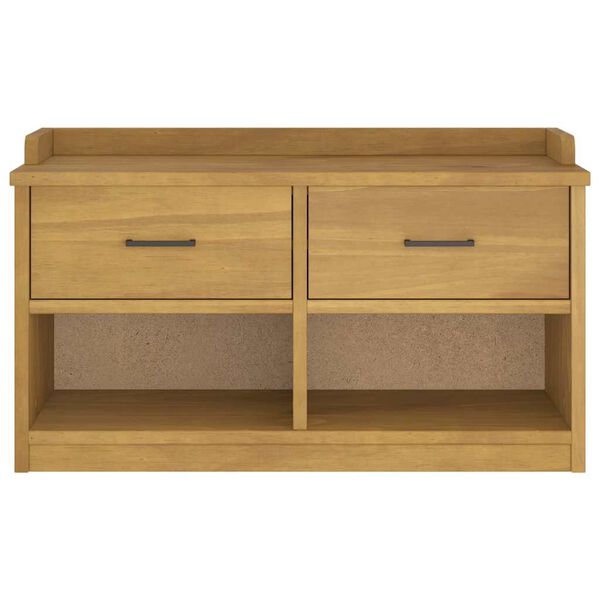 vidaXL Πάγκος διαδρόμου "SANDNES" 87x40x50 εκ. Πεύκο μασίφ ξύλο