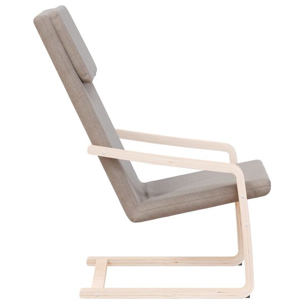 vidaXL Πολυθρόνα Relax Taupe Υφασμάτινη