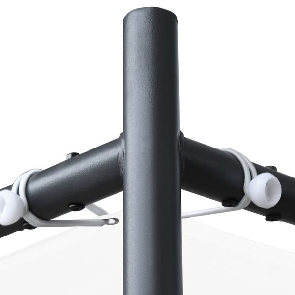 vidaXL Κιόσκι Λευκό με Οροφή 4x4 μ. 180 γρ./μ²