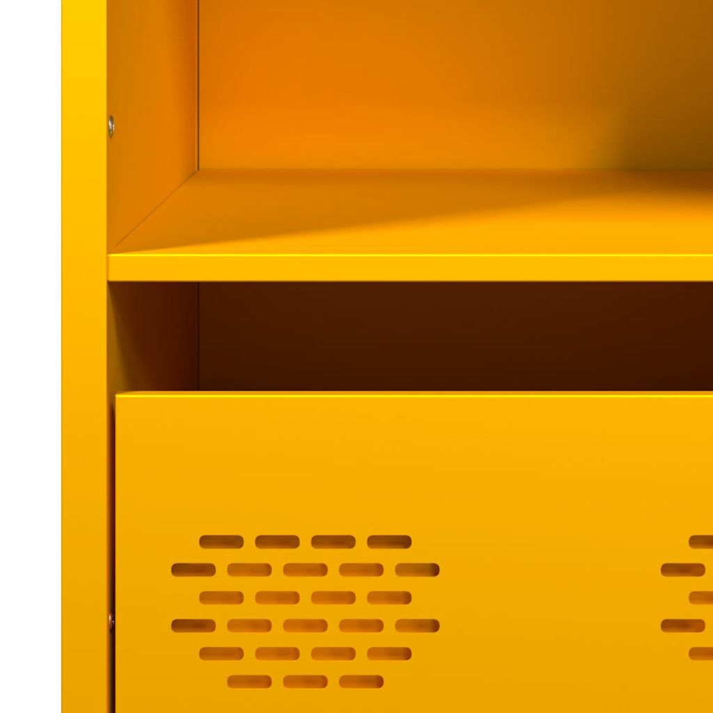 vidaXL Ντουλάπι Μουσταρδί 101,5x39x103,5 εκ. από Ατσάλι