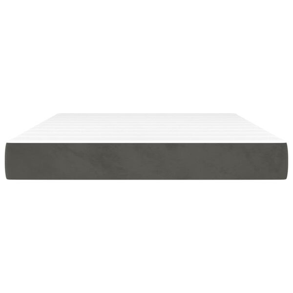 vidaXL Στρώμα με Pocket Springs Σκούρο Γκρι 140x190x20 εκ. Βελούδινο