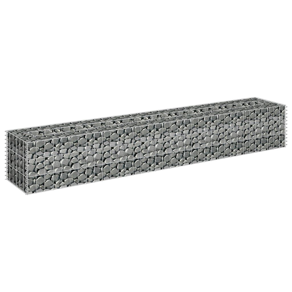 vidaXL Συρματοκιβώτιο-Γλάστρα Υπερυψωμένη 180x30x30 εκ. Γαλβ. Χάλυβας