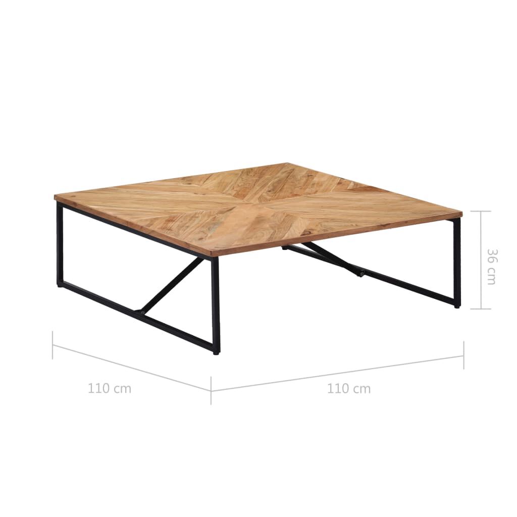 vidaXL Τραπεζάκι Σαλονιού 110 x 110 x 36 εκ. από Μασίφ Ξύλο Ακακίας