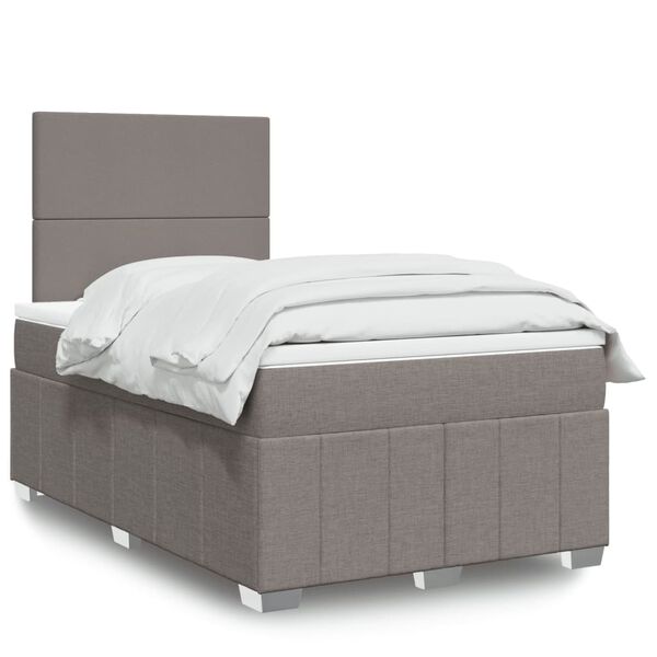 vidaXL &Kappa;&rho;&epsilon;&beta;ά&tau;&iota; Boxspring &mu;&epsilon; &Sigma;&tau;&rho;ώ&mu;&alpha; Taupe 120x190 &epsilon;&kappa;. &Upsilon;&phi;&alpha;&sigma;&mu;ά&tau;&iota;&nu;&omicron;