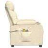 vidaXL Πολυθρόνα Μασάζ με Ανύψωση Κρεμ Υφασμάτινη