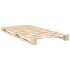 vidaXL Πλαίσιο Κρεβατιού με Κεφαλάρι 100 x 200εκ. Μασίφ Ξύλο Πεύκου