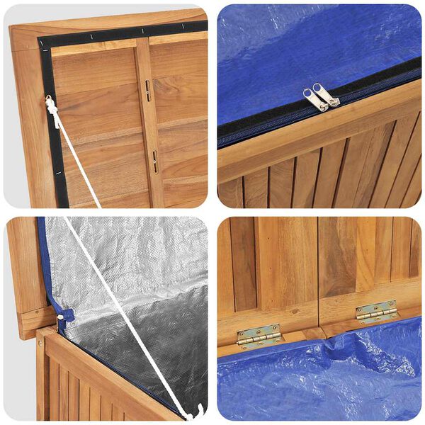vidaXL Μπαούλο Κήπου 175 x 50 x 55 εκ. από Μασίφ Ξύλο Teak