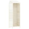 vidaXL Αποθήκη Κήπου Λευκή 55 x 52 x 174,5 εκ. από Μασίφ Ξύλο Ελάτης