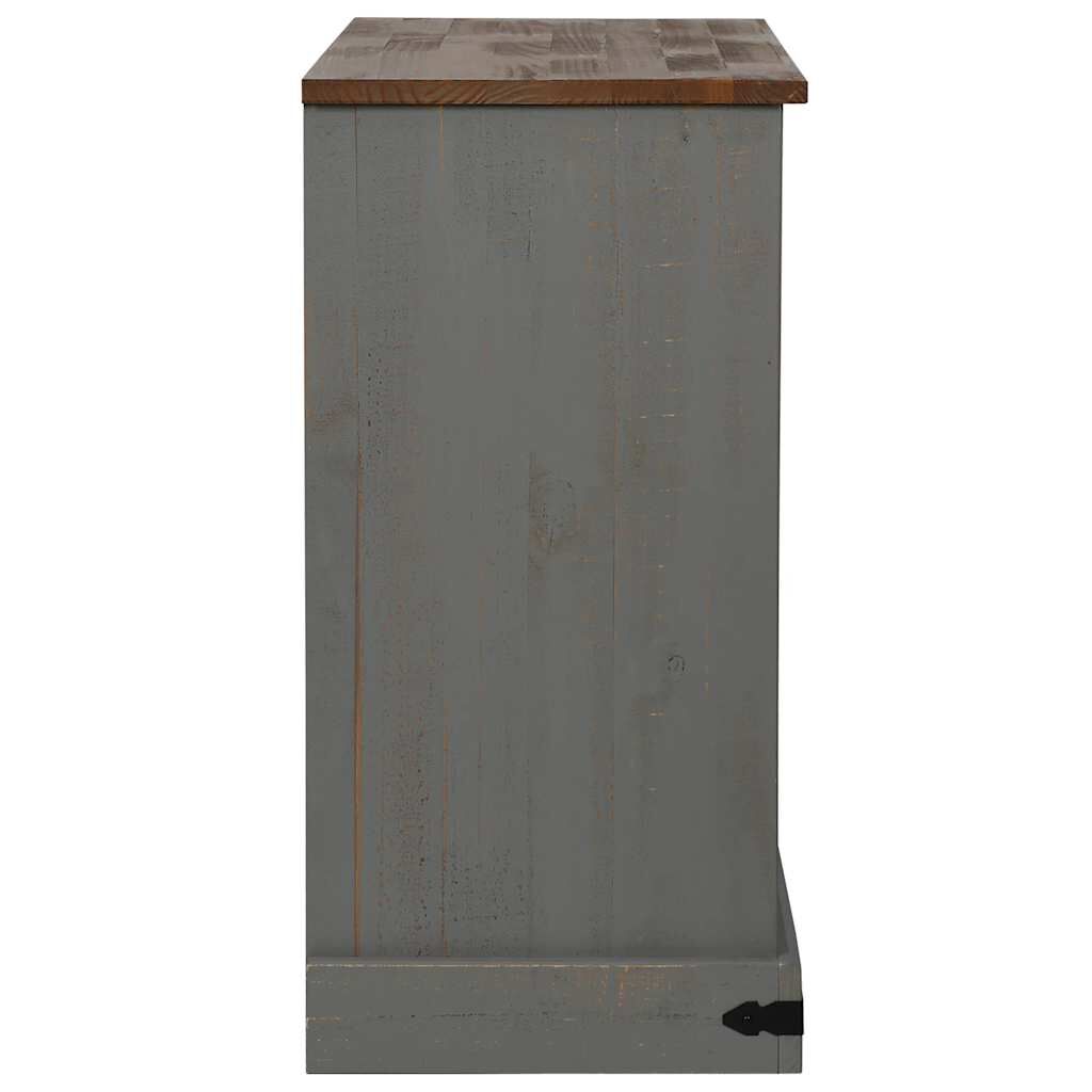 vidaXL Sideboard HALDEN 2 συρόμενες πόρτες γκρι 112x40x80 cm
