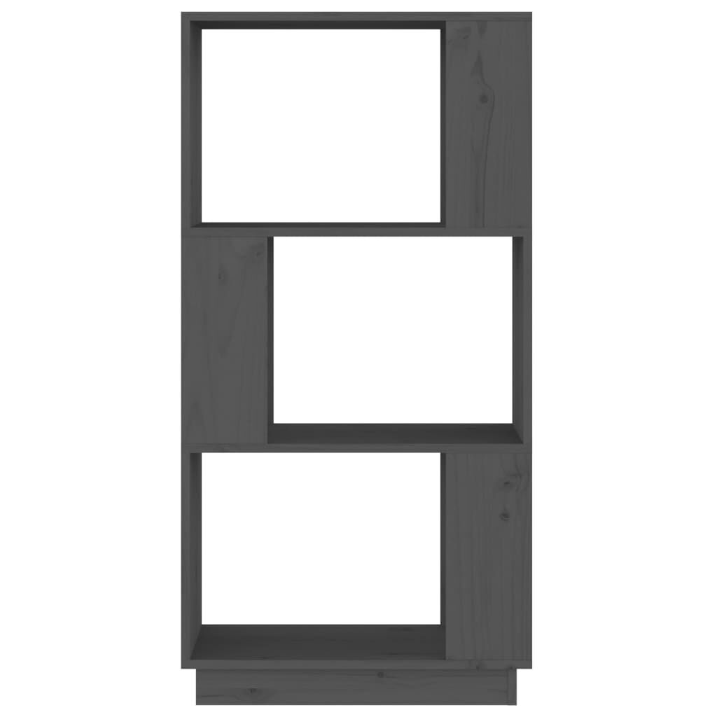 vidaXL Βιβλιοθήκη/Διαχωριστικό Χώρου Γκρι 51x25x101 εκ. Μασίφ Πεύκο
