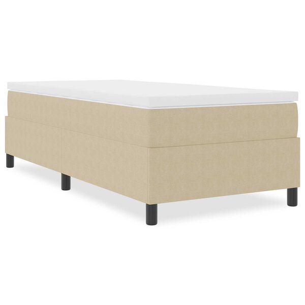 vidaXL Κρεβάτι Box Spring Ανοιχτό Πράσινο Γκρι 90x200 εκ Ύφασμα Κορντουρόι