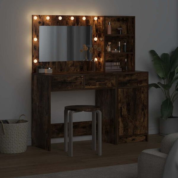 vidaXL Τραπέζι περιποίησης με συρτάρι 2 pcs Καφέ 78.5 x 41 x 135 εκ