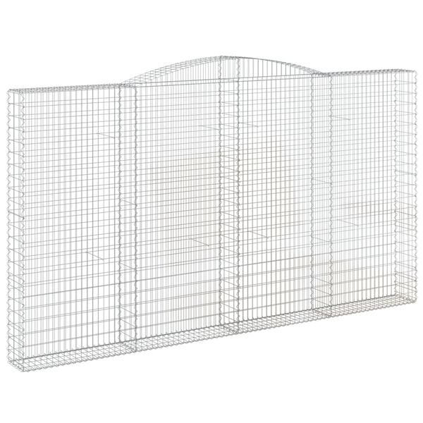 vidaXL Συρματοκιβώτια Τοξωτά 10 τεμ. 400x30x220/240 εκ. Γαλβαν. Ατσάλι
