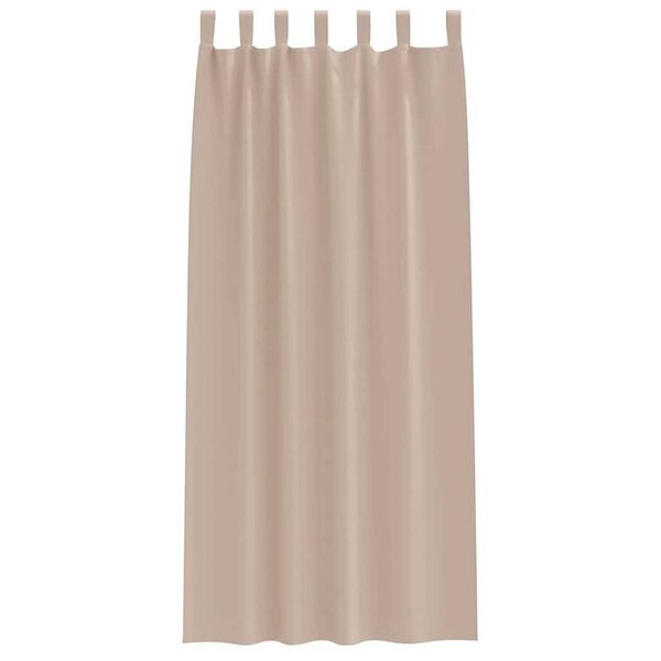 vidaXL Κουρτίνες με κουρτίνες 2 pcs Taupe Πολυεστέρας