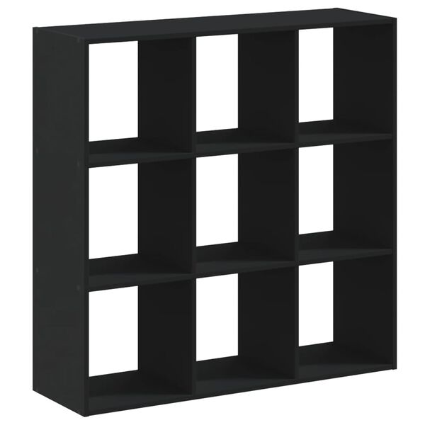 vidaXL Βιβλιοθήκη Μαύρη 102 x 32 x 102 εκ. από Επεξεργασμένο Ξύλο