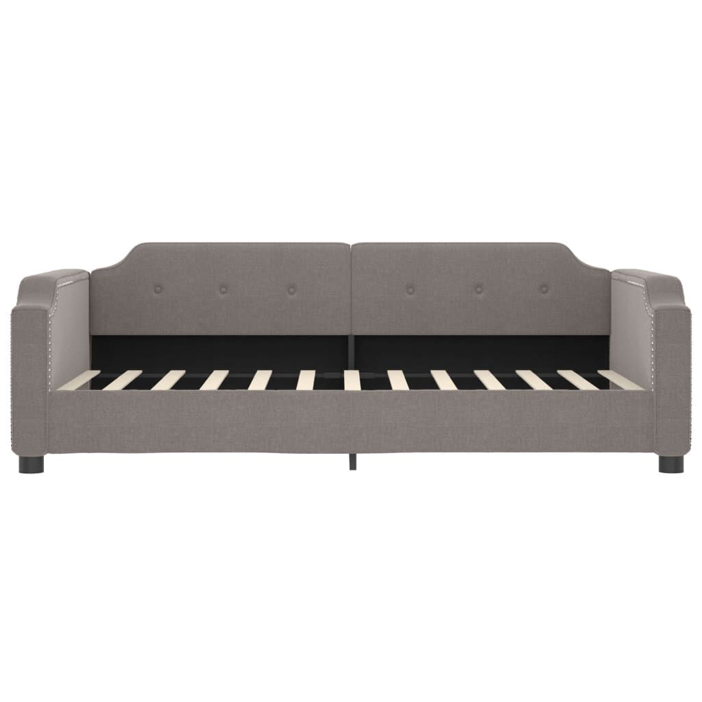 vidaXL Καναπές Κρεβάτι με Στρώμα Taupe 100 x 200 εκ. Υφασμάτινο
