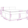 vidaXL Κρεβάτι Boxspring με Στρώμα Ανοιχτό Γκρι 180x200 εκ. Βελούδινο
