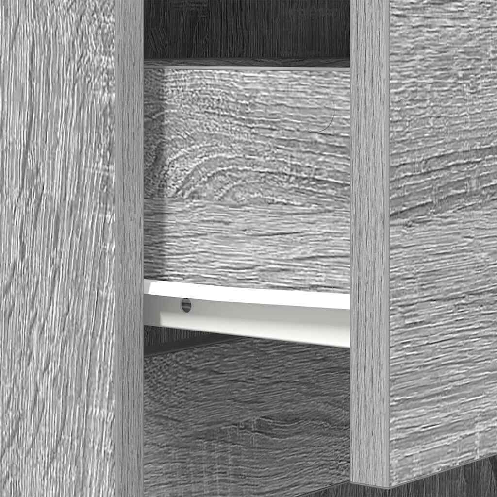 vidaXL Κομοδίνο Γκρι Sonoma 39x35x65 εκ. από Επεξεργασμένο Ξύλο