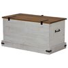 vidaXL Σεντούκι αποθήκευσης HALDEN Λευκό 91x48x47 cm Στερεό ξύλο πεύκο