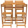 vidaXL Σετ μπιστρό 5 pcs Καφέ Μασίφ ξύλο ακακίας