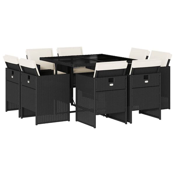 vidaXL &Sigma;&epsilon;&tau; &Tau;&rho;&alpha;&pi;&epsilon;&zeta;&alpha;&rho;ί&alpha;&sigmaf; &Kappa;ή&pi;&omicron;&upsilon; 9 &tau;&epsilon;&mu; &Mu;&alpha;ύ&rho;&omicron; &alpha;&pi;ό &Sigma;&upsilon;&nu;&theta;. &Rho;&alpha;&tau;ά&nu; &mu;&epsilon; &Mu;&alpha;&xi;&iota;&lambda;ά&rho;&iota;&alpha;