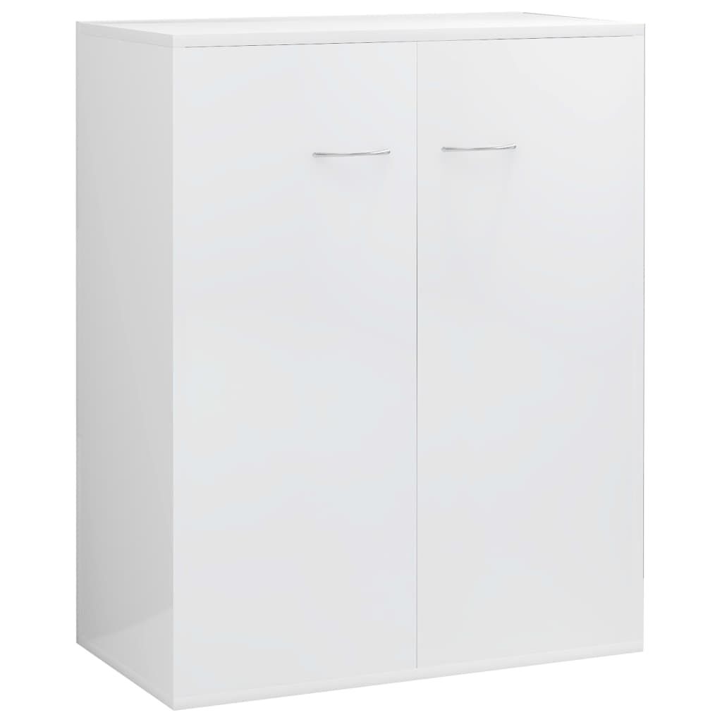 vidaXL Ντουλάπι Γυαλιστερό Λευκό 60 x 30 x 75 εκ. από Επεξ. Ξύλο