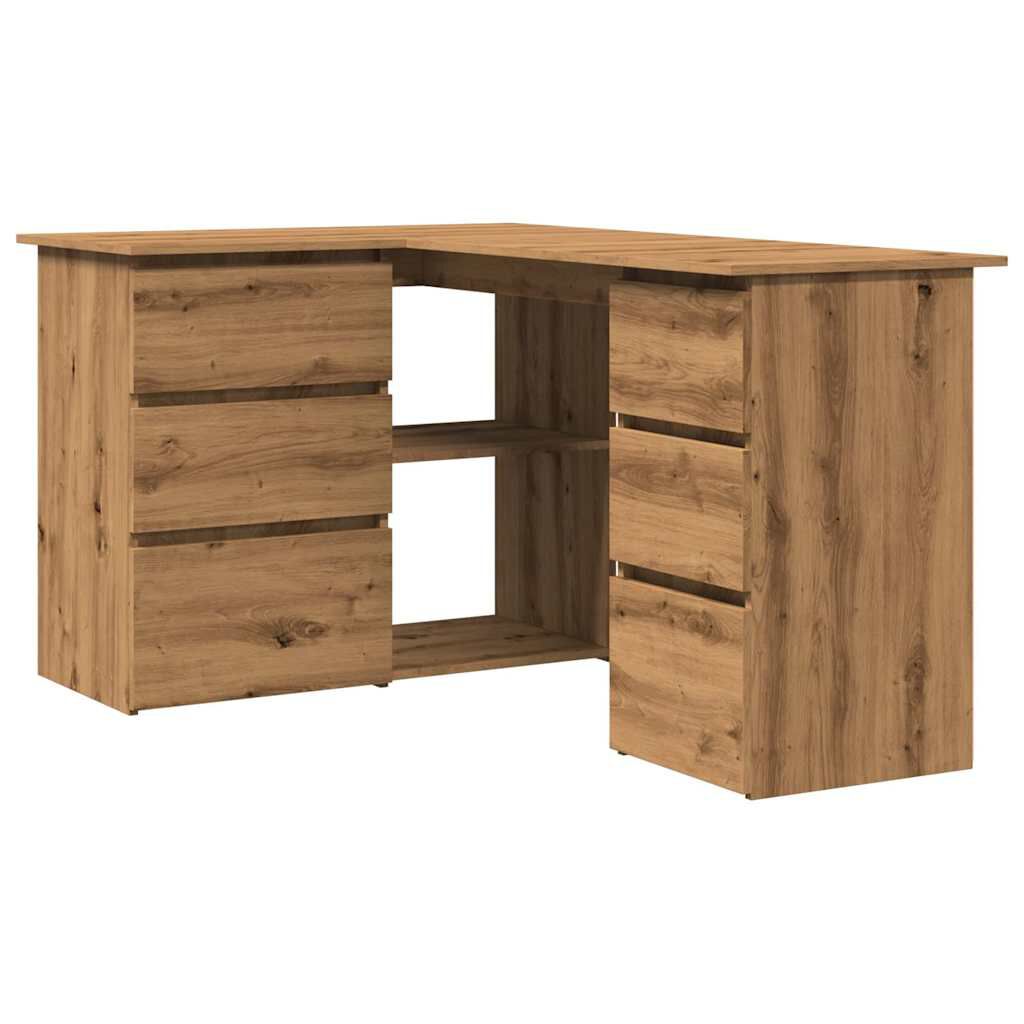 vidaXL Γωνιακό γραφείο Artisan Oak 145x100x76 cm Κατασκευασμένο ξύλο