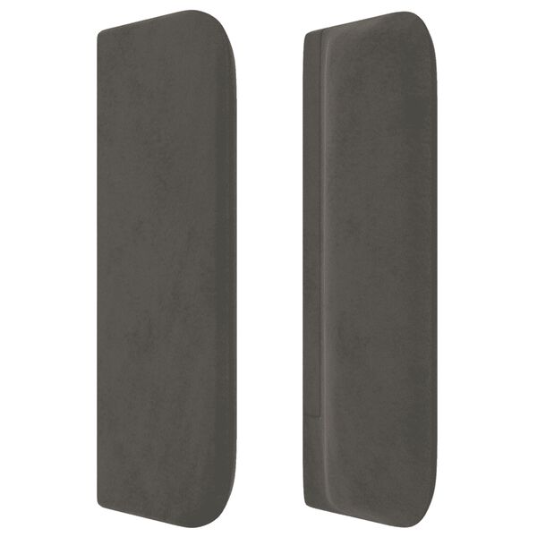 vidaXL Κρεβάτι Boxspring με Στρώμα Σκούρο Γκρι 100x200 εκ. Βελούδινο