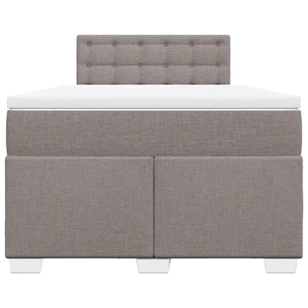 vidaXL &Kappa;&rho;&epsilon;&beta;ά&tau;&iota; Boxspring &mu;&epsilon; &Sigma;&tau;&rho;ώ&mu;&alpha; Taupe 120x190 &epsilon;&kappa;. &Upsilon;&phi;&alpha;&sigma;&mu;ά&tau;&iota;&nu;&omicron;