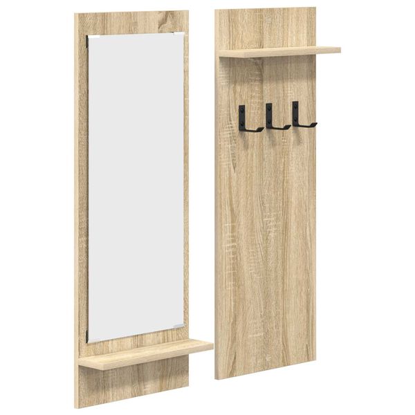 vidaXL Τοίχου Κρεμάστρα Sonoma Oak 70 x 10 x 90 εκ. Επεξεργασμένο ξύλο