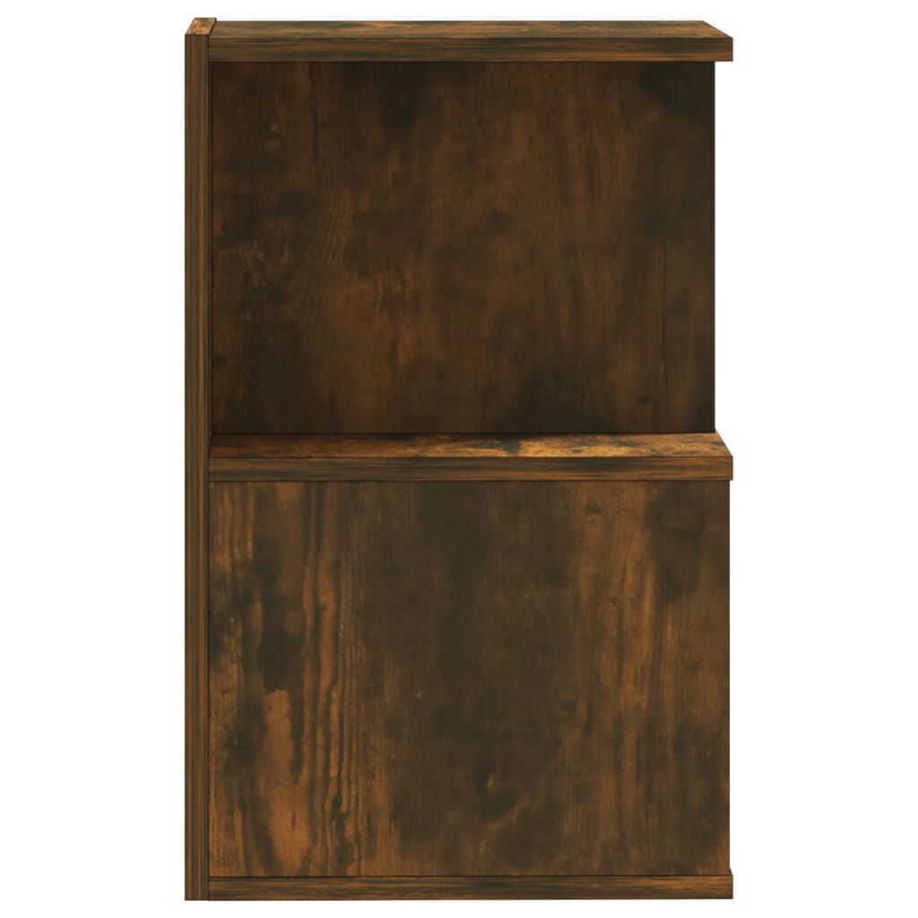 vidaXL Κομοδίνο Καπνιστή Δρυς 35 x 35 x 55 εκ. από Επεξεργασμένο Ξύλο