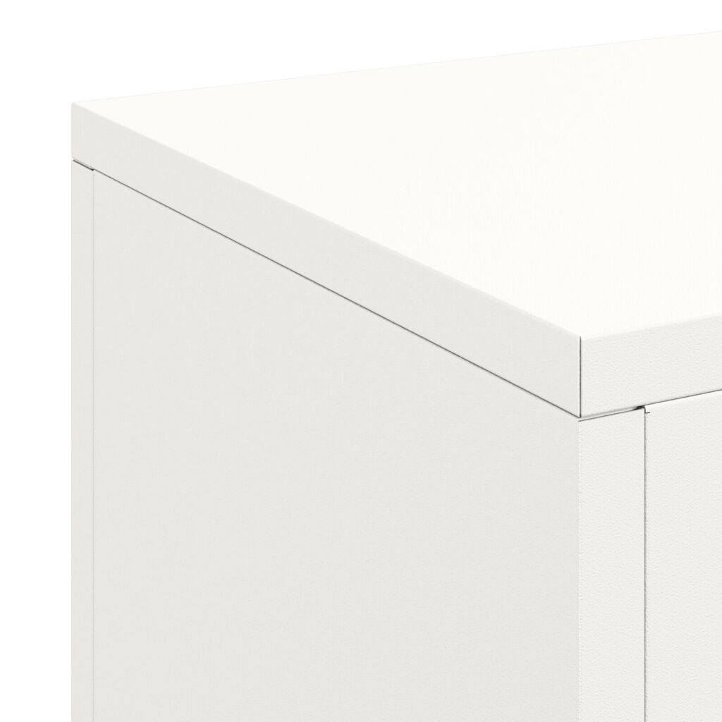 VidaXL Εξωτερικές βάσεις φυτών Pillar 3 pcs Λευκό Ατσάλι
