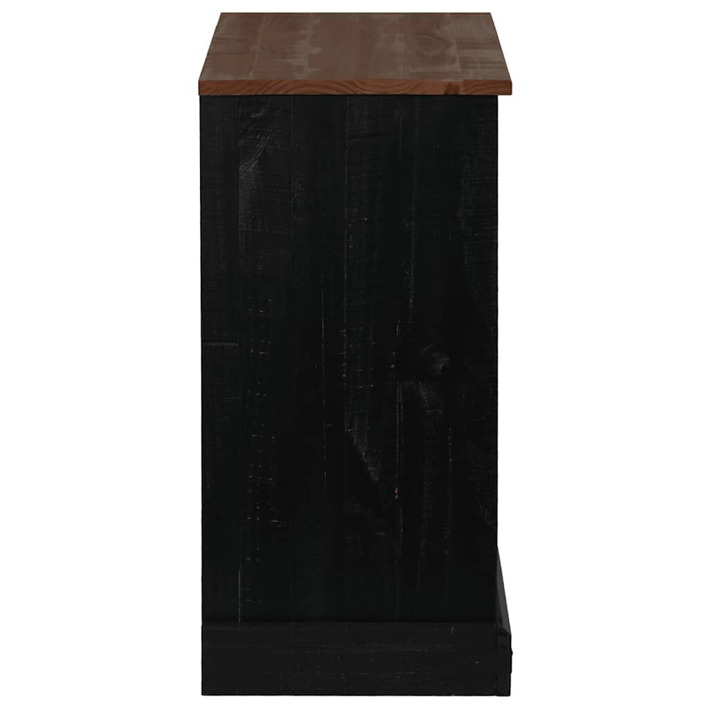 vidaXL Sideboard HALDEN με συρόμενη πόρτα Μαύρο 80x40x80 cm