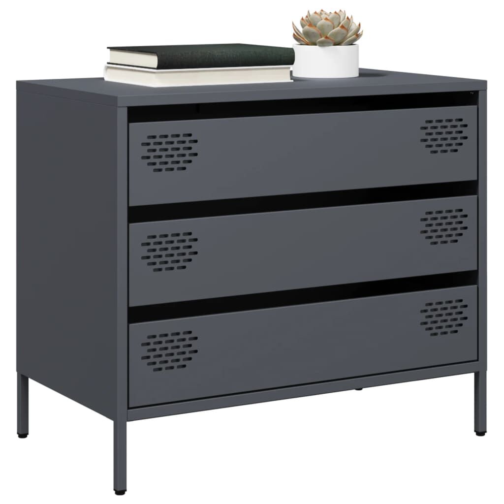 vidaXL Ντουλάπι Ανθρακί 68x39x58,5 εκ. από Χάλυβα Ψυχρής Έλασης