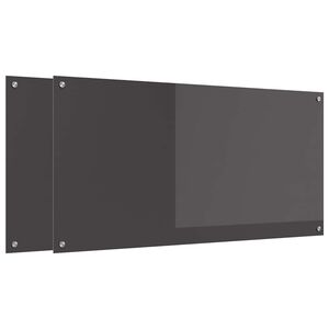 vidaXL Πίσω Πάνελ Κουζίνας 2 pcs Σκούρο Γκρι 120 x 60 cm