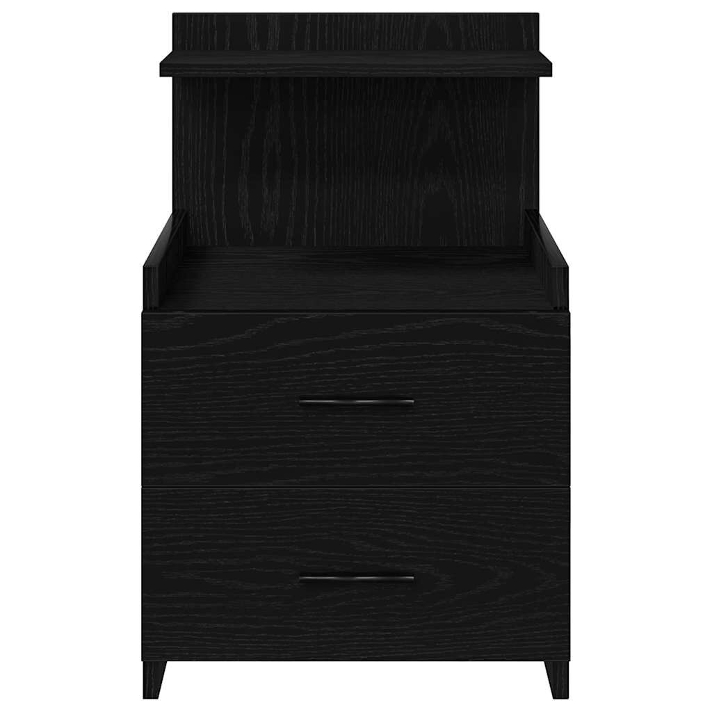 vidaXL Κομοδίνα 2 τεμ. με 2 Συρτάρια Μαύρα 40x36,5x62 εκ.