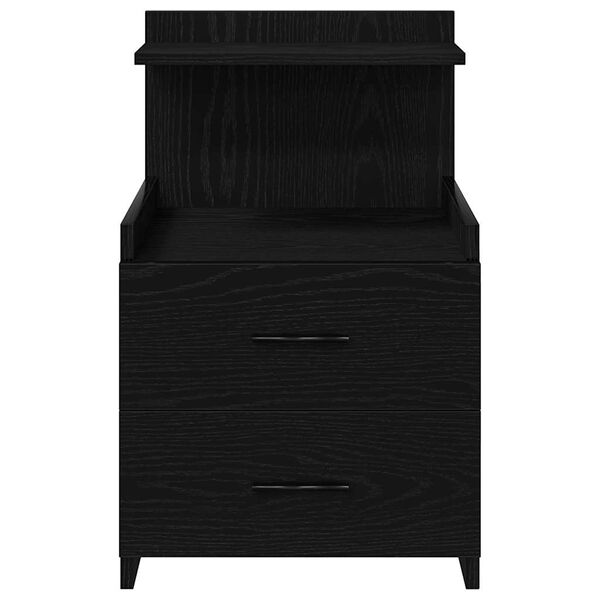 vidaXL Κομοδίνα 2 τεμ. με 2 Συρτάρια Μαύρα 40x36,5x62 εκ.