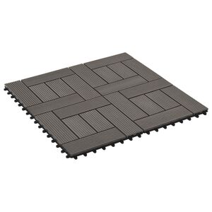 vidaXL &Pi;&lambda;ά&kappa;&alpha; &Kappa;&alpha;&tau;&alpha;&sigma;&kappa;&epsilon;&upsilon;ή&sigmaf; 22 &tau;&mu;&chi;. &Sigma;&kappa;&omicron;ύ&rho;&omicron; &Kappa;&alpha;&phi;έ 30 x 30 cm WPC