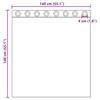 vidaXL Voile κουρτίνες με ροδέλες 2 τεμάχια Τερακότα