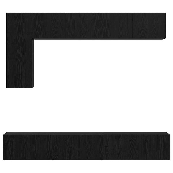vidaXL Σετ επίπλου τηλεόρασης 6 pcs Μαύρη δρυς 30.5 x 30 x 90 cm