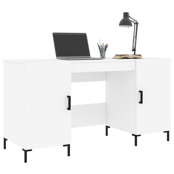 vidaXL Γραφείο Λευκό 140 x 50 x 75 εκ. από Επεξεργασμένο Ξύλο