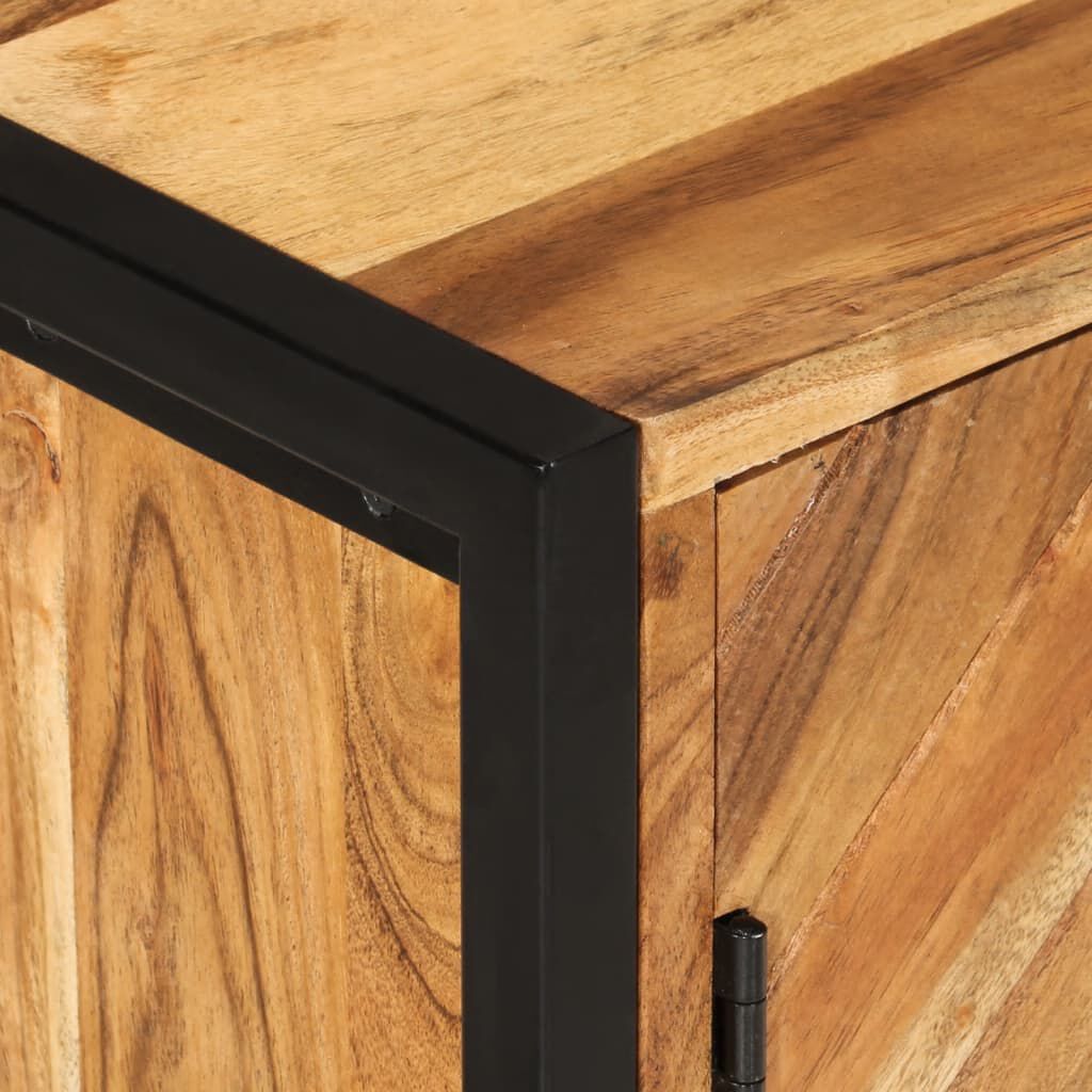 vidaXL Ντουλάπι Μπάνιου Επιτοίχιο 55x35x60 εκ. Μασίφ Ακακία/Σίδερο