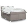 vidaXL &Kappa;&rho;&epsilon;&beta;ά&tau;&iota; Boxspring &mu;&epsilon; &Sigma;&tau;&rho;ώ&mu;&alpha; Taupe 140x190 &epsilon;&kappa;. &Upsilon;&phi;&alpha;&sigma;&mu;ά&tau;&iota;&nu;&omicron;
