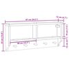 vidaXL Επίτοιχη κρεμάστρα παλτών SANDNES 87x12x35 εκ. Πεύκο μασίφ ξύλο