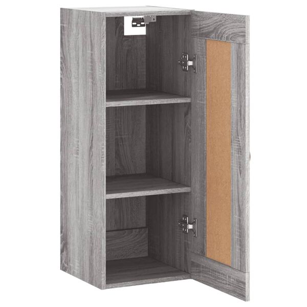 vidaXL Ντουλάπι Τοίχου Γκρι Sonoma 34,5 x 34 x 90 εκ. Επεξεργ. Ξύλο