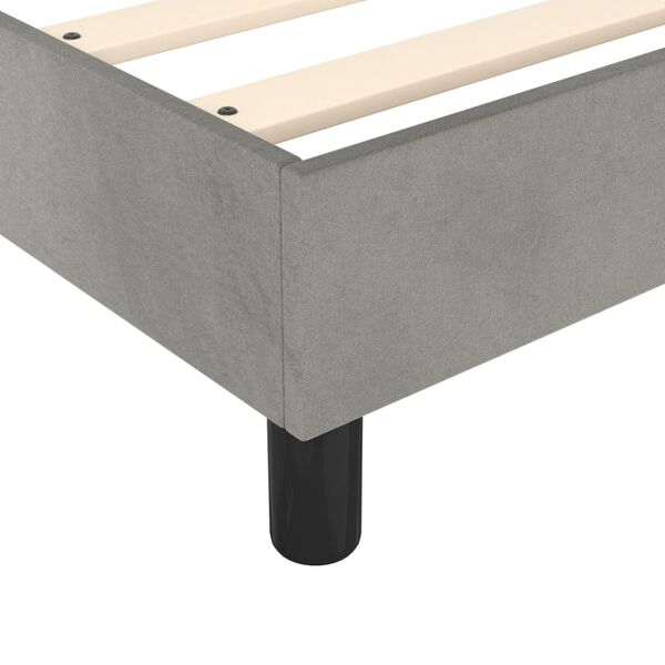 vidaXL Κρεβάτι Boxspring με Στρώμα Ανοιχτό Γκρι 80x200 εκ. Βελούδινο