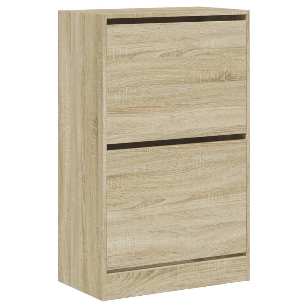 vidaXL Παπουτσοθήκη Sonoma Δρυς 60x34x96,5 εκ. από Επεξεργασμένο Ξύλο