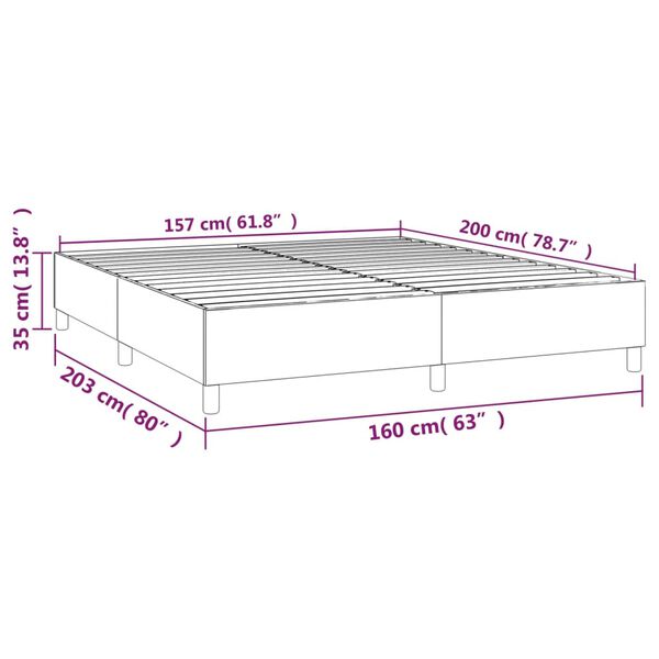 vidaXL Πλαίσιο Κρεβατιού Καφέ 160x200 εκ. από Συνθετικό Δέρμα