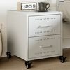 vidaXL Κομοδίνο Λευκό 36x39x43,5 εκ. από Χάλυβα