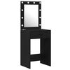 vidaXL Τραπέζι περιποίησης με συρτάρι 3 pcs Μαύρο 50 x 41 x 135 εκ